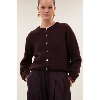BY-BAR Cleo Cardigan Deep Wine