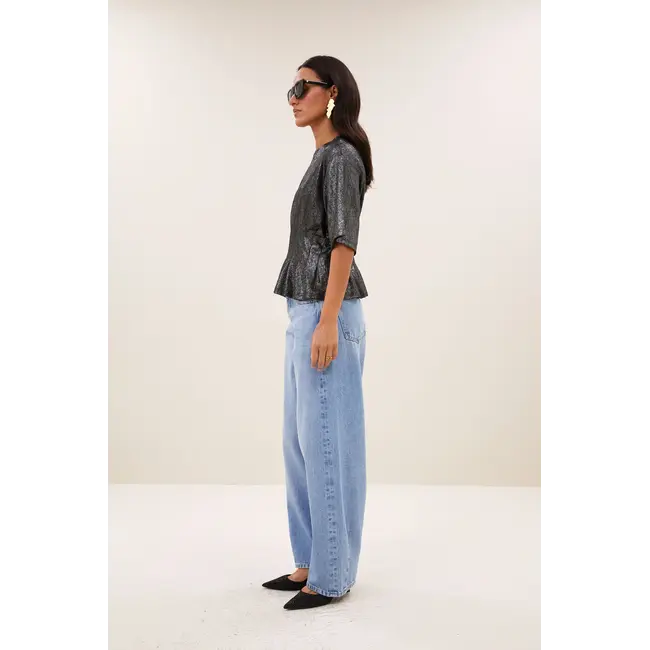 Diva Metallic Top Metallic Silver