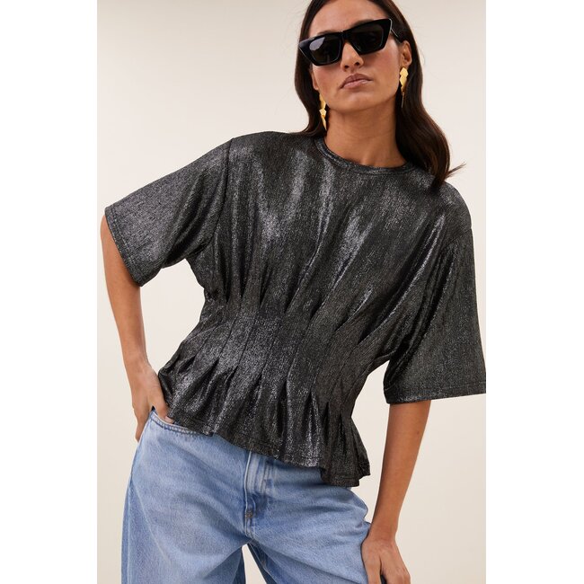Diva Metallic Top Metallic Silver