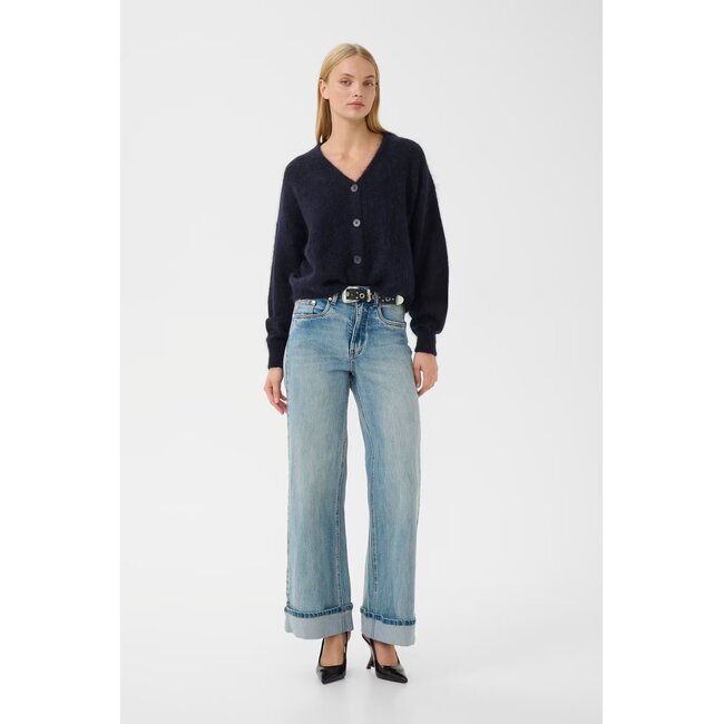 GZdebbie V cardigan NOOS Navy melange