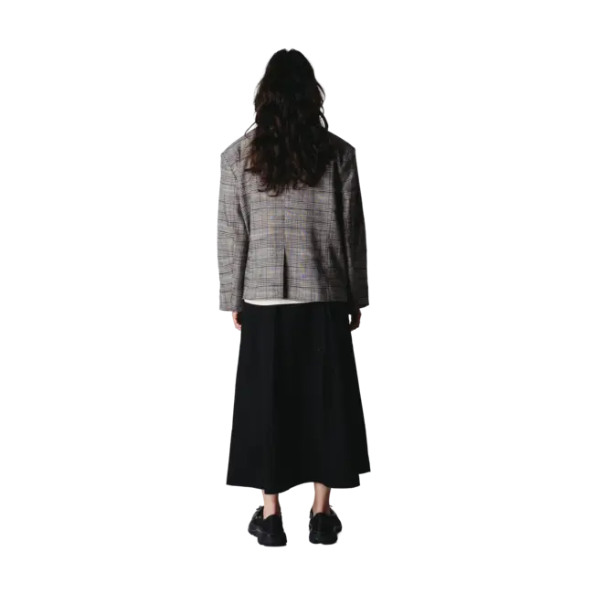 WBYun Check Blazer Black-Grey