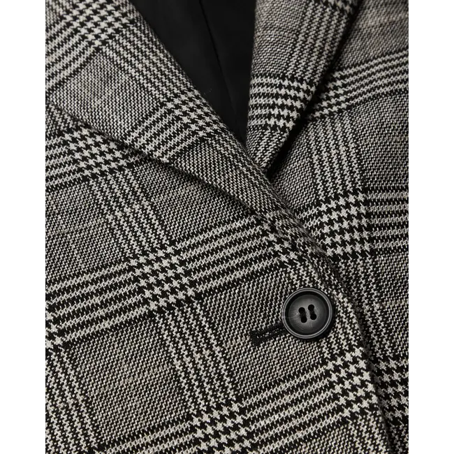 WBYun Check Blazer Black-Grey