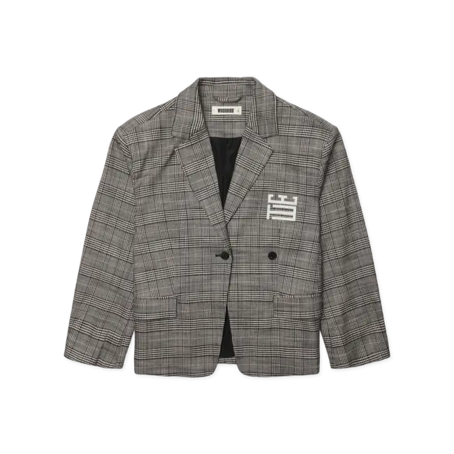 WBYun Check Blazer Black-Grey