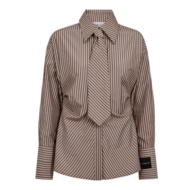 Gemma Tie Stripe Shirt Dessert