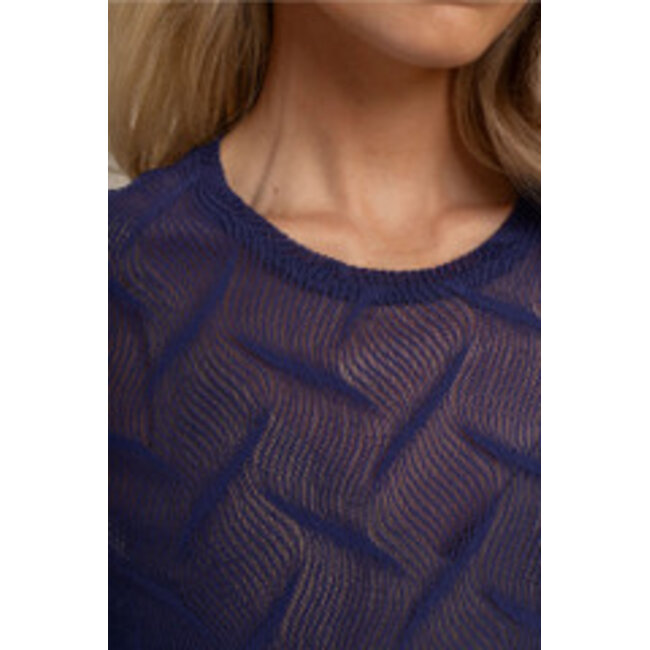 Reagan lace top Ink blue