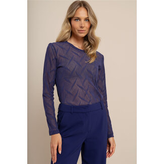 Studio Anneloes Reagan lace top Ink blue