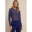 Studio Anneloes Reagan lace top Ink blue