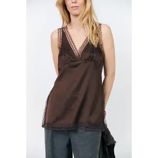 Lollys Laundry CainLL Top SL Dark Mokka
