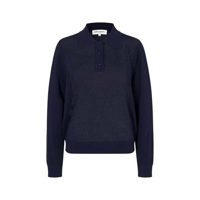 OpalLL Polo Knit LS Dark Blue
