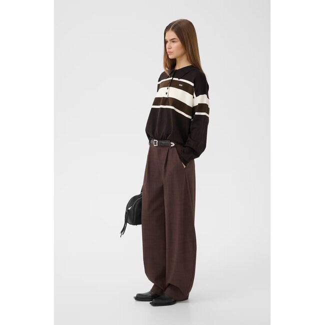 GZlavana HW pants brown check
