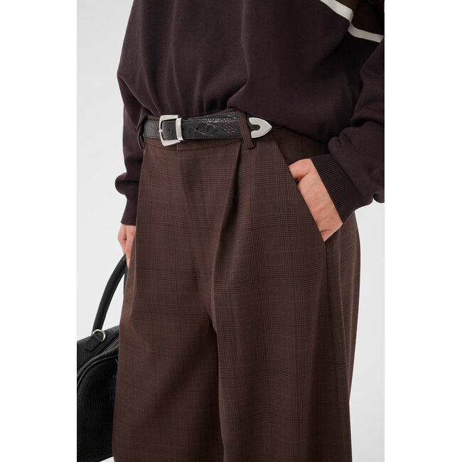 GZlavana HW pants brown check