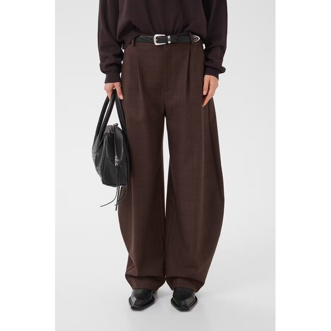 GZlavana HW pants brown check