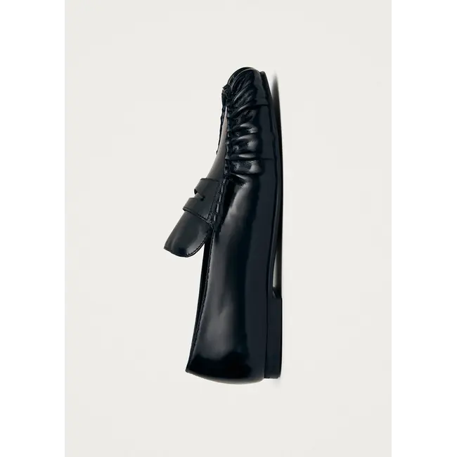 Aven Black Leather Loafers