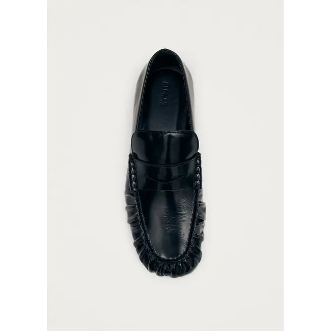 Aven Black Leather Loafers