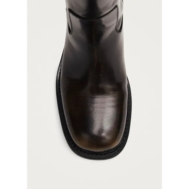 Sajan Vintage Effect Brown Leather Boots