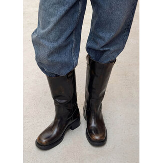 ALOHAS Sajan Vintage Effect Brown Leather Boots