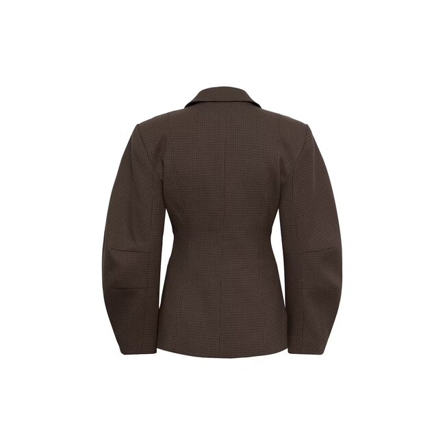 GZlamia blazer slate black herringbone check