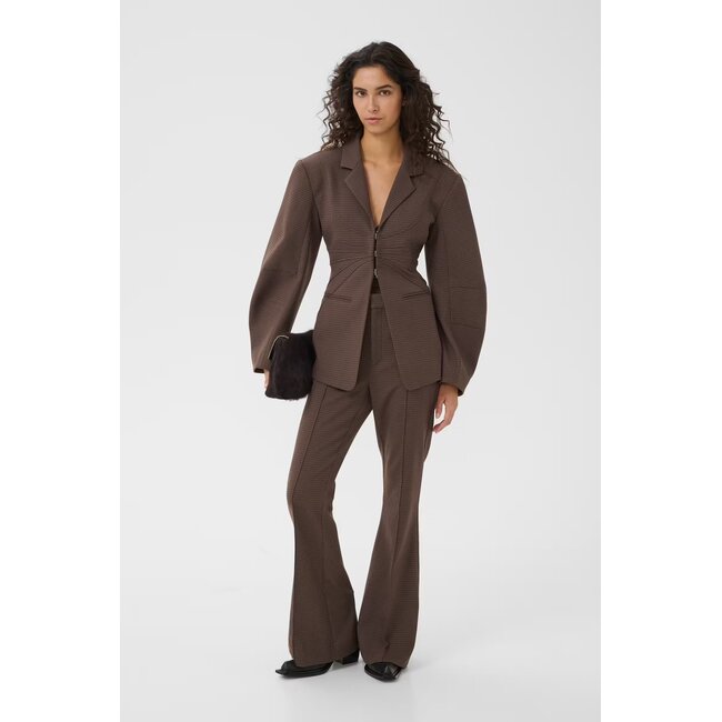 GZlamia blazer slate black herringbone check