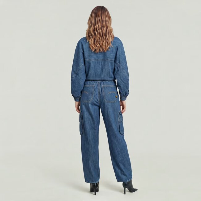 Balloon Jumpsuit l\s Wmn FADED SEASALT