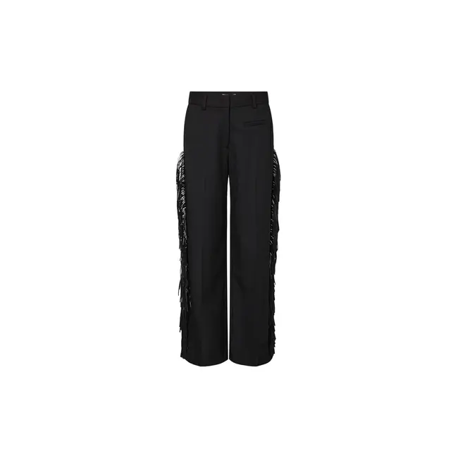 Premiere Fringe Plain Tall Pant Black