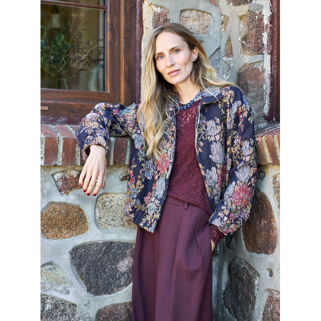 BCCECILY lace blouse Plum