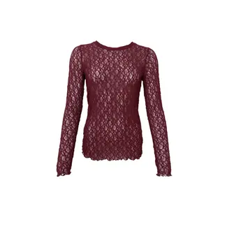 Black Colour BCCECILY lace blouse Plum