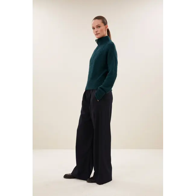 Boxy Beau Pullover Dark Green
