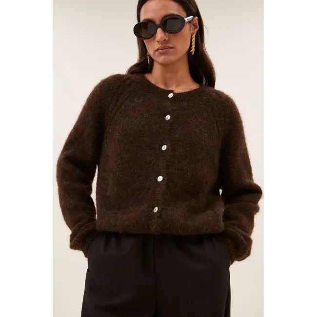 Falon Cardigan Deep Brown