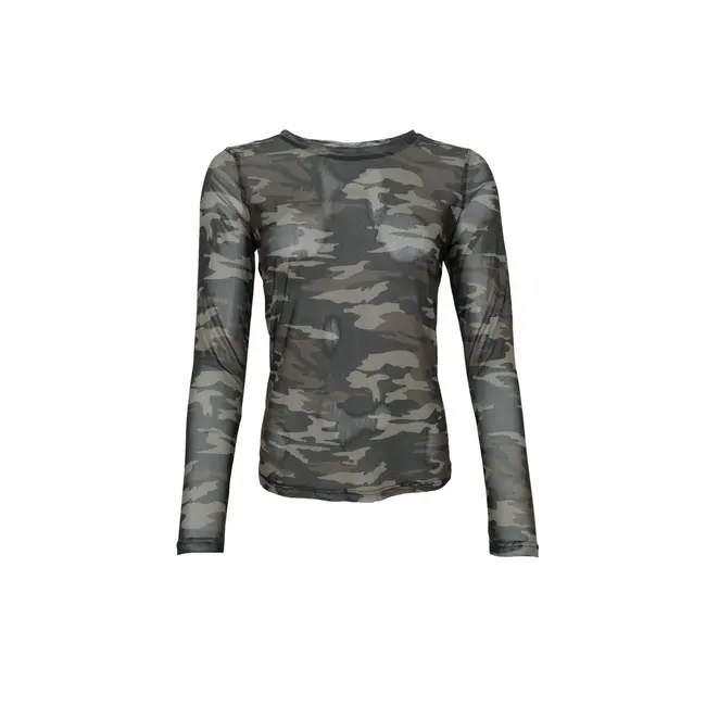BCKAMMA mesh blouse Army
