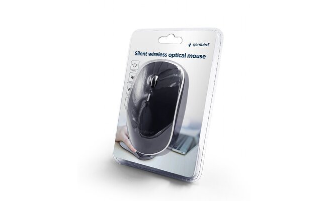 Gembird Whisper-quiet wireless mouse, black