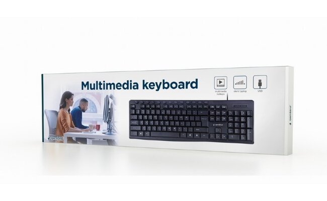 Gembird Multimedia toetsenbord zwart USB