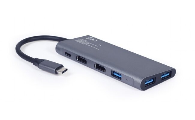 Gembird USB Type-C 3-in-1 multi-adapter (Hub + HDMI + PD)
