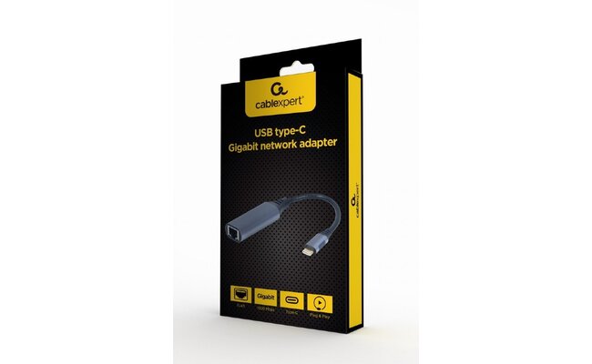 Gembird USB type-C Gigabit netwerkadapter