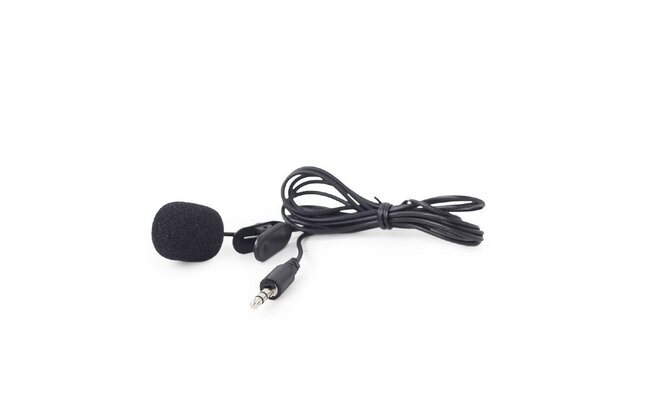 Gembird Clip-on microfoon, 3.5 mm, zwart