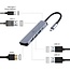5-in-1: 3-poorts USB hub, 4K HDMI en PD laadondersteuning Duurzame premium kwaliteit aluminium behuizing