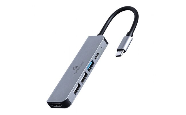 5-in-1: 3-poorts USB hub, 4K HDMI en PD laadondersteuning Duurzame premium kwaliteit aluminium behuizing