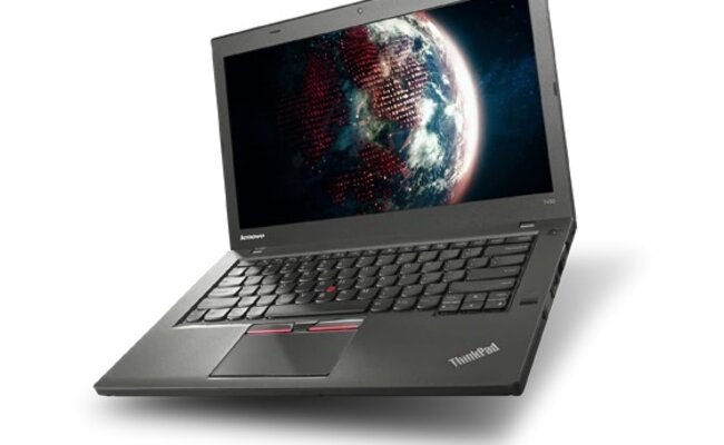 -Lenovo ThinkPad T450 i5-5300u 2.4-2.9 Ghz 14.1 HD+ 256GB SSD 8GB RAM Vingerscan