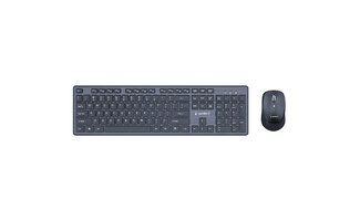 Gembird Wireless keyboard and mouse set, black, US layout (KBS-WCH-04)
