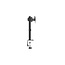 Triple monitor arm for desk mounting, 17”-27”