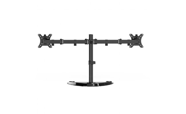 Desk stand for two monitors (swivel, tilt, rotate), 13“-32”