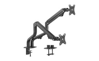 Dual monitor arm with gas spring (swivel), 17”-32”