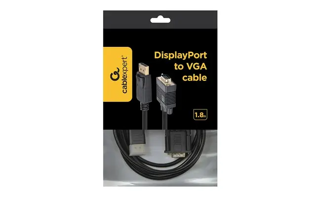 Cablexpert DisplayPort naar VGA adapterkabel, zwart, 1,8 m (CCP-DPM-VGAM-6)