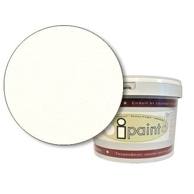 Tierrafino I-Paint – Ecologische leemverf voor muren en plafonds. Damp-open, antistatisch en mat. Verkrijgbaar in 0,75 L, 5 L en 10 L, in 8 basiskleuren.