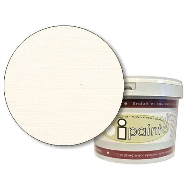 Tierrafino I-Paint – Ecologische leemverf voor muren en plafonds. Damp-open, antistatisch en mat. Verkrijgbaar in 0,75 L, 5 L en 10 L, in 8 basiskleuren.