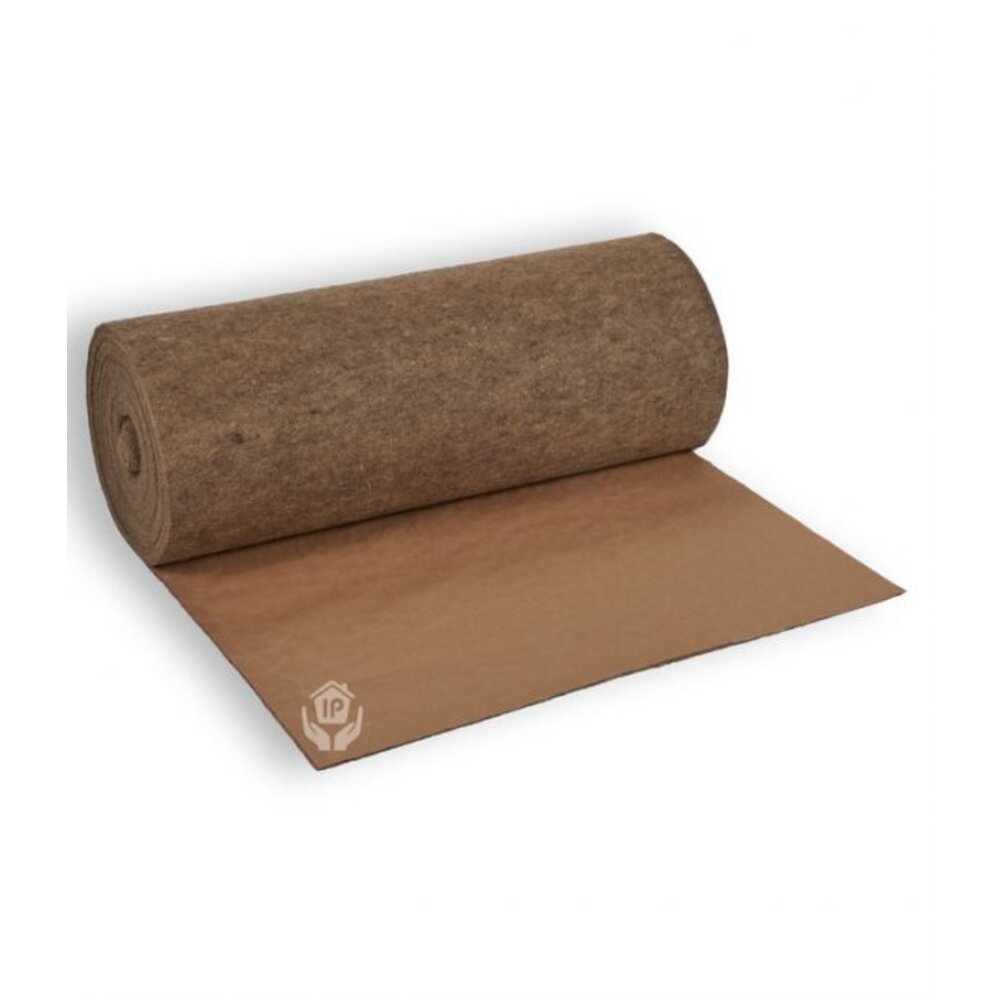 Isolena Vloervilt met papier - 1,0 m x 25 m x 3,5 mm dik