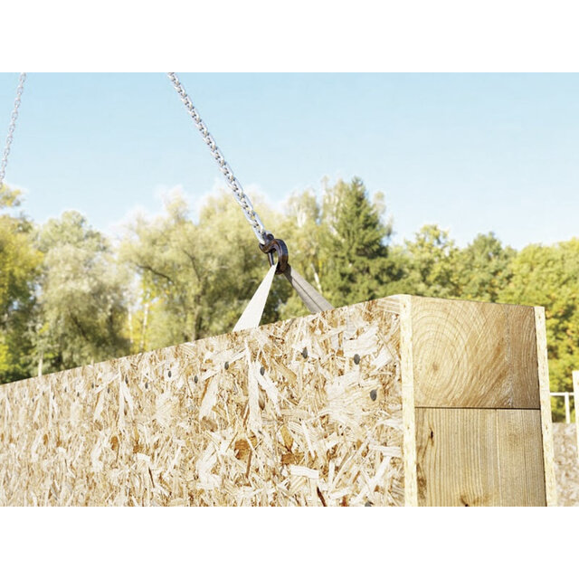 Mantis - de herbruikbare hijsband voor het hijsen en transporten van houten elementen