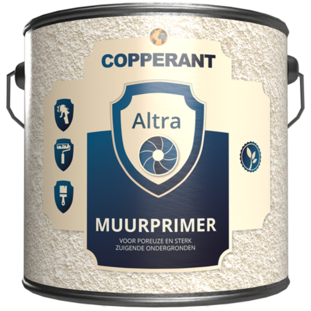 Copperant Altra Muurprimer, wit gepigmenteerde voorstrijk voor zuigende en poederende ondergronden