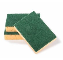 Greenpaints schuurspons geel/groen voor het goed reinigen van schilderwerk