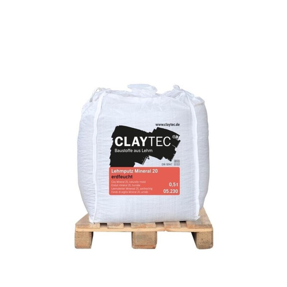 Leempleister mineraal 20, aardvochtig 0-2,8 mm - 500 kg (bigbag)