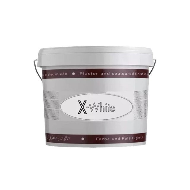 Tierrafino X-White Fijnleemstuc – Wit leemstuc voor gladde of geschuurde wand- en plafondafwerking, 6 kg emmer & 20 kg zak